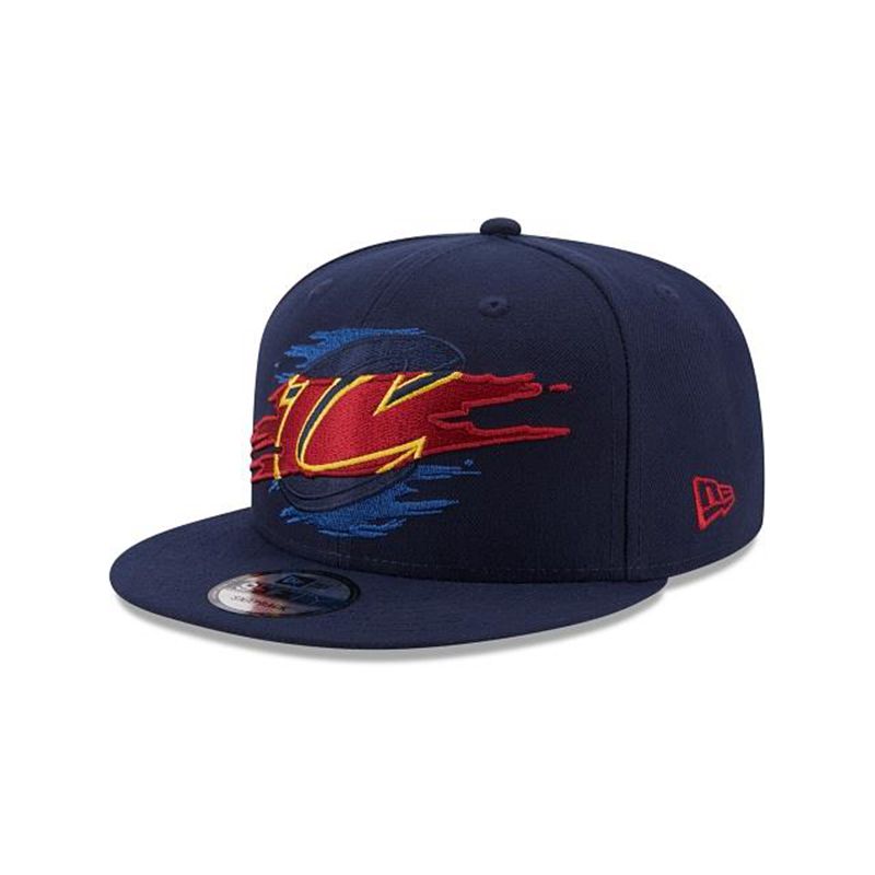 NBA Cleveland Cavaliers Logo Tear 9Fifty Snapback (BNK8802) - Red New Era Caps